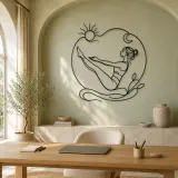 Boat Pose Balance Metal Wall Art | Yoga and Meditation Wall Decor - lifestyle view 4