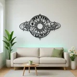 Orbiting Planets Flow Metal Wall Art | Modern Abstract Metal Decor