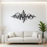 Continuous Sound Wave Metal Wall Art | Music Room Wall Decor
