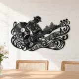 Bass Guitar Rhythm Metal Wall Art | Music Room Wall Decor - lifestyle view 4