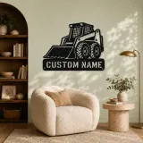 Personalized Compact Skid Steer Loader Metal Wall Art - lifestyle view 5
