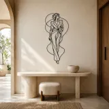 Sleek Fitted Outfit Metal Wall Art | Fashion Figure Wall Decor - lifestyle view 3