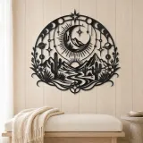 Desert Moon Arc Metal Wall Art | Nature Silhouette Decor - lifestyle view 5
