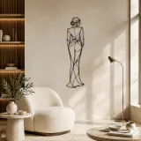 Sophisticated Back View Metal Wall Art | Fashion Figure Wall Decor - lifestyle view 5