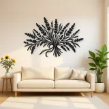 Lavender Bouquet Metal Wall Art | Botanical Metal Wall Decor