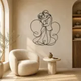 Nose Touch Couple Metal Wall Art | Romantic Couple Decor - lifestyle view 5