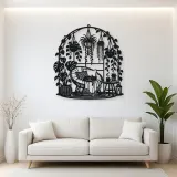 Hanging Plant Garden Metal Wall Art | Botanical Metal Wall Decor