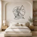 Bharatanatyam Pose Metal Wall Art | Dance Silhouette Wall Decor - lifestyle view 2