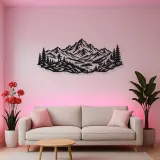 Wild Summit Trail Metal Wall Art | Nature Silhouette Decor