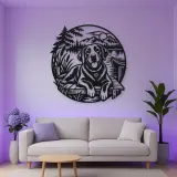 Labrador Lakeside Metal Wall Art | Pet Lover Silhouette Decor