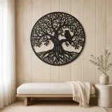 Tree with Owl Metal Wall Art | Wildlife Silhouette Decor - lifestyle view 5