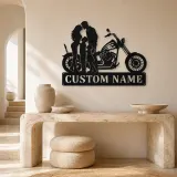 Personalized Chopper Family of Four Metal Wall Art - lifestyle view 3