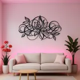 Geometric Flower Flow Metal Wall Art | Modern Abstract Metal Decor