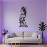 Long Hair Back Pose Metal Wall Art | Movement Silhouette Decor