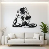 Pigeon Pose Serenity Metal Wall Art | Movement Silhouette Decor