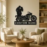 Personalized Chopper Romance Metal Wall Art with Heart - lifestyle view 4