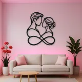 Intertwined Profiles Metal Wall Art | Romantic Couple Decor