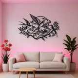 Swallow Flight Flow Metal Wall Art | Wildlife Silhouette Decor