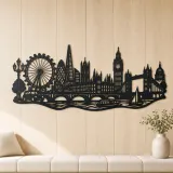 London Skyline Flow Metal Wall Art | Travel and City Wall Decor - lifestyle view 5