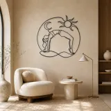 Wheel Pose Energy Metal Wall Art | Yoga and Meditation Wall Decor - lifestyle view 5