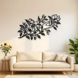 Botanical Woman Hand Metal Wall Art | Minimalist Woman Line Art