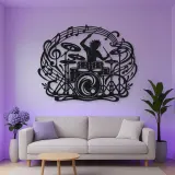 Drum Rhythm Circle Metal Wall Art | Modern Abstract Metal Decor