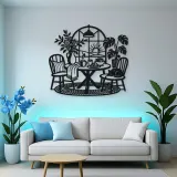 Breakfast Table Moment Metal Wall Art | Cozy Home Metal Decor