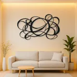 Asymmetric Circle Dance Metal Wall Art | Modern Abstract Metal Decor