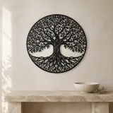 Classic Tree of Life Metal Wall Art | Botanical Metal Wall Decor - lifestyle view 3