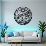 Comet Trail Curve Metal Wall Art | Nature Silhouette Decor