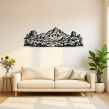 Desert Mesa Range Metal Wall Art | Nature Silhouette Decor