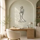 Fashion Back Silhouette Metal Wall Art | Fashion Figure Wall Decor - lifestyle view 4