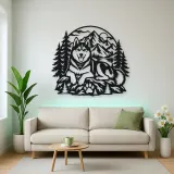 Husky Mountain Metal Wall Art | Pet Lover Silhouette Decor