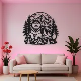 Husky Mountain Metal Wall Art | Pet Lover Silhouette Decor