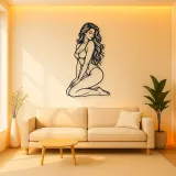 Kneeling Side Pose Metal Wall Art | Movement Silhouette Decor