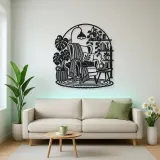 Reading Chair Corner Metal Wall Art | Cozy Home Metal Decor
