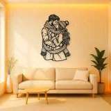 Winter Scarf Couple Metal Wall Art | Romantic Couple Decor