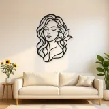 Closed Eyes Serenity Metal Wall Art | Modern Abstract Metal Decor