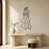 Confident Standing Muse Metal Wall Art | Fashion Figure Wall Decor - lifestyle view 3