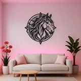 Horse Head Geometric Metal Wall Art | Equestrian Wall Decor