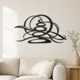 Zen Stein Bögen Metall Wandkunst | Modern Abstract Metall Dekor