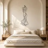 Raised Arms Figure Metal Wall Art | Feminine Figure Wall Decor - lifestyle view 2