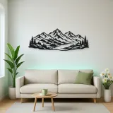 Soft Scandinavian Peaks Metal Wall Art | Modern Abstract Metal Decor