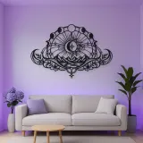 Lunar Phases Arc Metal Wall Art | Celestial Boho Wall Decor