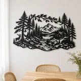 Whispering Pine Forest Metal Wall Art | Nature Silhouette Decor - lifestyle view 4