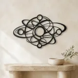 Orbiting Circle Harmony Metal Wall Art | Modern Abstract Metal Decor - lifestyle view 3