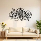 Geometric Flower Flow Metal Wall Art | Modern Abstract Metal Decor