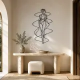 Runway Spiral Muse Metal Wall Art | Fashion Figure Wall Decor - lifestyle view 3