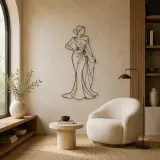 Sculptural Gown Pose Metal Wall Art | Fashion Figure Wall Decor - lifestyle view 5