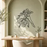 Rumba Body Line Metal Wall Art | Couple Dance Wall Decor - lifestyle view 4